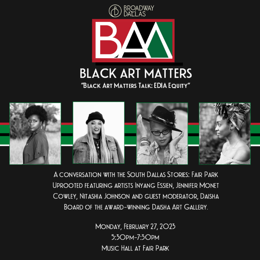 Broadway Dallas To Host Artist Conversation Black Art Matters Talks ...